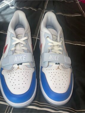 Jordan Men's White, Blue & Red Athletic Sneakers